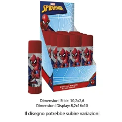 SET 12 PZ COLLA STICK DA 25GR GRAFICA SPIDERMAN PER SCUOLA REGALI FESTE BAMBINI 964557