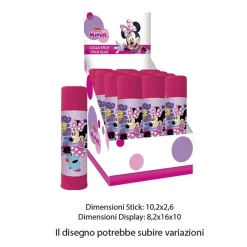SET 12 PZ COLLA STICK DA 25GR GRAFICA MINNIE PER SCUOLA REGALI FESTE BAMBINE 964533