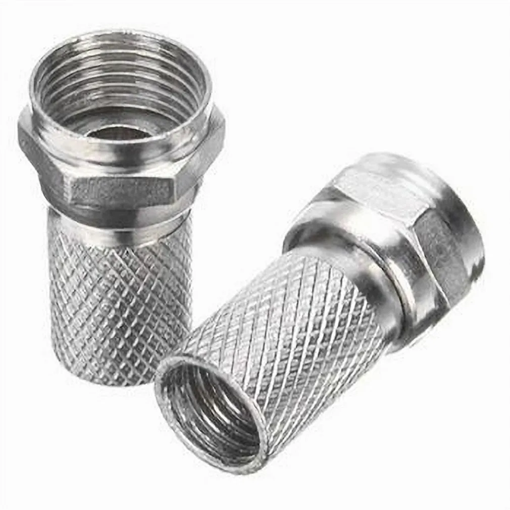 SET 2 PZ CONNETTORE ANTENNA COAX A VITE PER SATELLITARE TV CAVO COASSIALE C-093