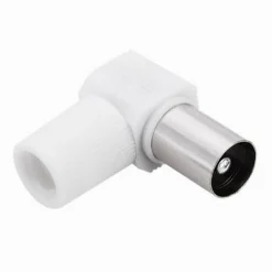 SET 2 PZ CONNETTORE ANTENNA ADATTATORE MASCHIO PER CAVO TV AD ANGOLO RETTO C-087