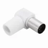 SET 2 PZ CONNETTORE ANTENNA TV ANGOLATO 90° FEMMINA ADATTATORE PER CAVO TV C-088