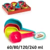 SET 4 PZ CUCCHIAIO PER MISURARE MISURINI PLASTICA COLORATA MISURE DIVERSE 11845