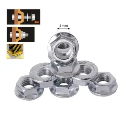 SET 53 PZ DADO ESAGONALE FLANGIATO DADI DI SERRAGGIO M4 BULLONI VITE 4MM 94921