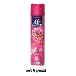 SET 6 PZ DEODORANTE PER AMBIENTE SPRAY PROFUMO CASA FRESCO 300ML FLOREALE