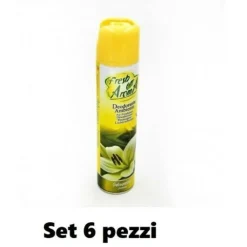 SET 6 PZ DEODORANTE PER AMBIENTE SPRAY PROFUMO CASA FRESCO 300 ML GELSOMINO