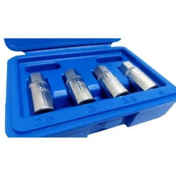 SET 4 PZ ESTRATTORI PER PRIGIONIERI A RULLO RIMOZIONE VITE SPEZZATE ATTACCO 1/4