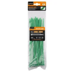 SET 30 PZ FASCETTE CAVI CAVO VERDE STRINGENTI IN PLASTICA NYLON 3.6X350 MM 92398