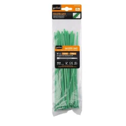 SET 40 PZ FASCETTE CAVI CAVO VERDE STRINGENTI IN PLASTICA NYLON 3.6X150MM 92394