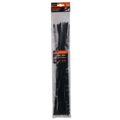 SET 20 PZ FASCETTE CAVI CAVO NERO STRINGENTI IN PLASTICA NYLON 4.8X400 MM 92385