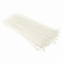 SET 100 PZ FASCETTE SERRACAVO AUTOBLOCCANTI IN NYLON BIANCO 3.6 X 200MM 36-200-B
