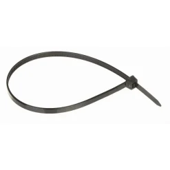 SET 100 PZ FASCETTE SERRACAVO AUTOBLOCCANTI IN NYLON NERO 4.8MM X 200MM 48-200-N