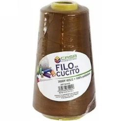 SET 12 PZ FILATI A CONO FILO POLIESTERE CUCITO 3000Y 40S/2 MARRONE 64405 COTONE
