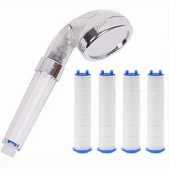 SET 4 PZ FILTRO RICAMBIO PER DOCCETTA SOFFIONE DOCCIA DEPURA ACQUA BAGNO 87517