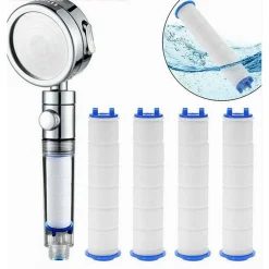 SET 4 PZ FILTRO RICAMBIO PER DOCCETTA SOFFIONE DOCCIA DEPURA ACQUA BAGNO 87517