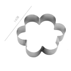 SET 2 PZ FORME PER DOLCI BISCOTTI A FIORE STAMPINI DECORAZIONE TORTE 14 CM 98931