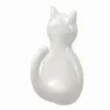 SET 3 PZ GANCI A FORMA DI GATTO BIANCHI ADESIVI PER CUCINA BAGNO DA PARETE 79346