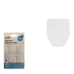 SET 4 PZ GANCI APPENDINI DA PARETE ADESIVE CASA BAGNO CUCINA ATTACCAPANNI 87008