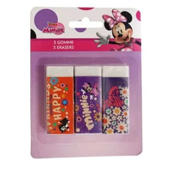 SET 3 PZ GOMME PER CANCELLARE MINNIE CANCELLERIA PER SCUOLA REGALO FESTA BAMBINE 961075