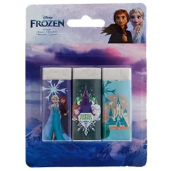 SET 3 PZ GOMME PER CANCELLARE FROZEN CANCELLERIA PER SCUOLA REGALO FESTA BAMBINE 961051