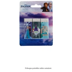 SET 3 PZ GOMME PER CANCELLARE FROZEN CANCELLERIA PER SCUOLA REGALO FESTA BAMBINE 961051