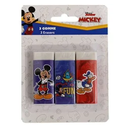 SET 3 PZ GOMME PER CANCELLARE TOPOLINO CANCELLERIA PER SCUOLA REGALO FESTA BAMBINI 961068