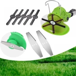 SET 7 PZ LAME DI RICAMBIO PER DECESPUGLIATORE TAGLIAERBA A BATTERIA ART. 07393