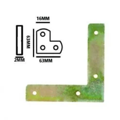 SET 4 PZ LASTRINA LASTRINE AD ANGOLO FORMA V 63X16X2MM CON VITI PER MOBILI 91228