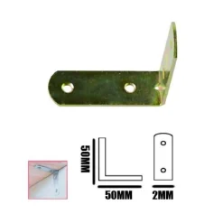 SET 4 PZ LASTRINA LASTRINE AD ANGOLO FORMA L 50X20X2MM CON VITI PER MOBILI 91218