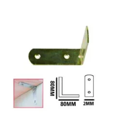 SET 4 PZ LASTRINA LASTRINE AD ANGOLO FORMA L 80X20X2MM CON VITI PER MOBILI 91220