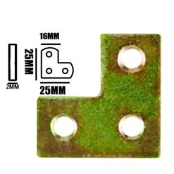 SET 4 PZ LASTRINA LASTRINE AD ANGOLO FORMA V 25X16X2MM CON VITI PER MOBILI 91226