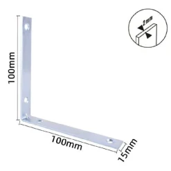 SET 4 PZ LASTRINE AD ANGOLO LASTRINA ANGOLARE 100X100X15X2 MM VITI MOBILI 57117