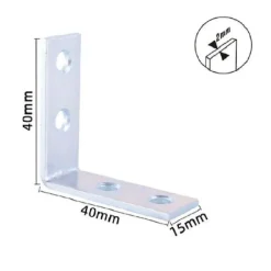 SET 4 PZ LASTRINE AD ANGOLO LASTRINA ANGOLARE 40X40X15X2MM CON VITI MOBILI 57112