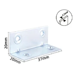 SET 4 PZ LASTRINE LASTRINA AD ANGOLO ANGOLARE 37X20X20X1.2 MM VITI MOBILI 57127