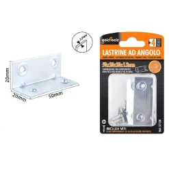 SET 4 PZ LASTRINE LASTRINA AD ANGOLO ANGOLARE 50X20X20X1.2 MM VITI MOBILI 57128