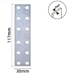 SET 4 PZ LASTRINE LASTRINA PIASTRA DI GIUNZIONE 117X30X2MM CON VITI MOBILI 57140