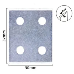 SET 4 PZ LASTRINE LASTRINA PIASTRA DI GIUNZIONE 37X30X2MM CON VITI MOBILI 57136