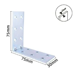 SET 4 PZ LASTRINE LASTRINA AD ANGOLO ANGOLARE 75X75X30X2MM CON VITI MOBILI 57124