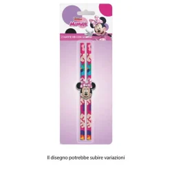 SET 2 PZ MATITE CON GOMMA FACCIA GRAFICA MINNIE CANCELLERIA SCUOLA BAMBINE 960672