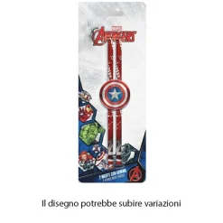 SET 2 PZ MATITE CON GOMMA ROTONDA GRAFICA AVENGERS CANCELLERIA SCUOLA BAMBINI 960634