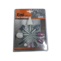 SET 10 PZ. MOLE ABRASIVE ROTATIVE CON PIETRA PER PUNTA ACCESSORI TRAPANO AFFILATORI