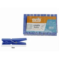 SET 30 PZ MOLLETTE IN PLASTICA PINZE BUCATO PANNI ANTIRUGGINE GRANDI BLU 69496
