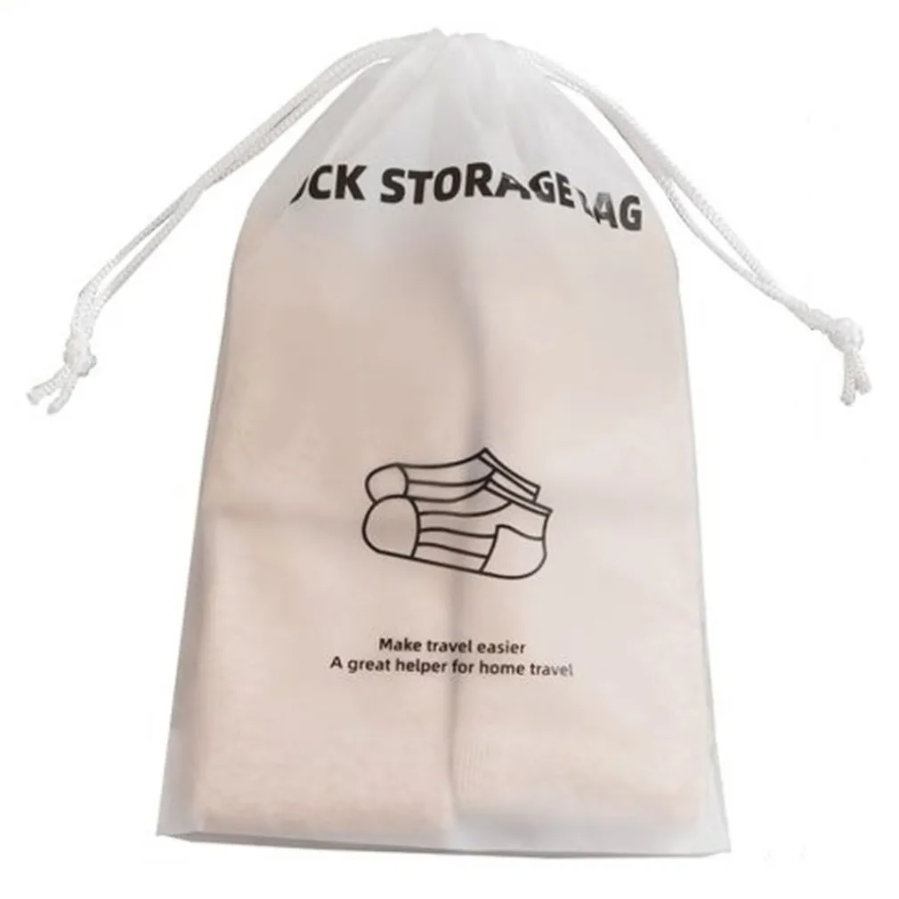 SET 3 PZ ORGANIZER DA VIAGGIO CASA BORSA PER CALZINI 18X28CM SACCO CON COULISSE 87702