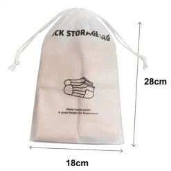 SET 3 PZ ORGANIZER DA VIAGGIO CASA BORSA PER CALZINI 18X28CM SACCO CON COULISSE 87702