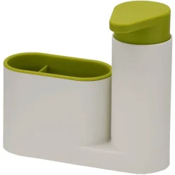 SET 2 PZ ORGANIZER PER LAVELLO DISPENSER DI SAPONE LIQUIDO + CONTENITORE SPUGNE