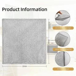 SET 10 PZ PANNI IN FILO METALLICO ANTIGRAFFIO PER PULIRE PIATTI LAVELLI MULTIUSO