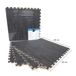 SET 4 PZ PIASTRELLA EVA EFFETTO PARQUET TAPPETO PUZZLE 60X60 CM TAPPETINO 194693
