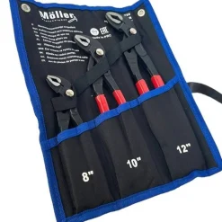 SET 3 PZ PINZE POLIGRIP PINZA A PAPPAGALLO CON PULSANTE REGOLABILE 8" 10" 12"