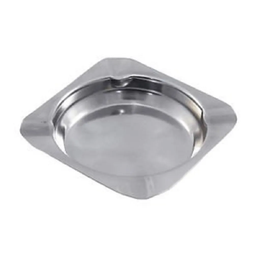 SET 3 PZ. POSACENERE QUADRATO 11x11CM PORTA CENERE ACCIAIO TAVOLO CUCINA ESTERNO