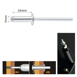 SET 17 PZ RIVETTI RIVETTO 4X16 MM ACCESSORI BRICOLAGE FERRAMENTA FAI DA TE 90818