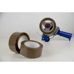SET 6 PZ ROTOLI NASTRO ADESIVO PACCHI 50MMX132MT SILENZIOSO IMBALLO COLORE AVANA